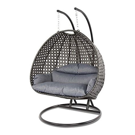 Island Gale® Luxury Egg Shape, Hanging, Double Seats; 2 persons Outdoor, Patio, Hanging Wicker ...