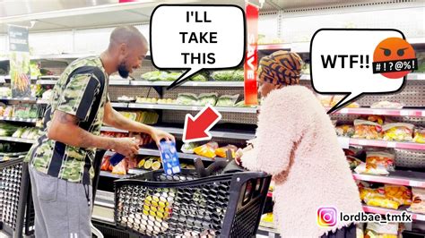 Shopping Out Of People's Carts PRANK | GONE WRONG 😡 - YouTube