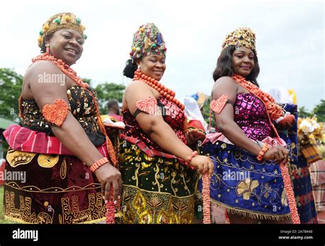 Kalabari ladies of Rivers state displaying the rich culture of Nigeria during the National ...