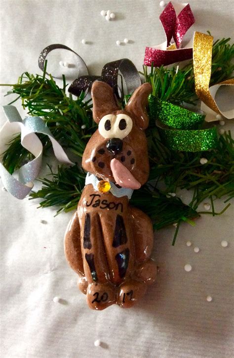 Personalized Christmas Ornament Scooby Doo Ornament Salt Dough | Etsy