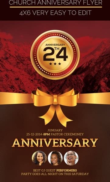 Free Church Anniversary Poster Mockup in PSD - DesignHooks