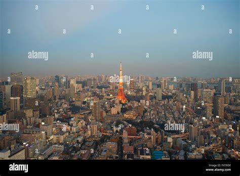 Cityscape view with Tokyo Tower, Tokyo, Japan Stock Photo - Alamy