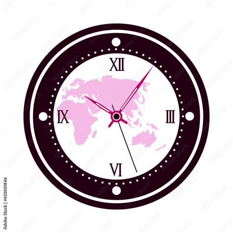 world clock time for wall clock icon and clock logo vector graphics ...