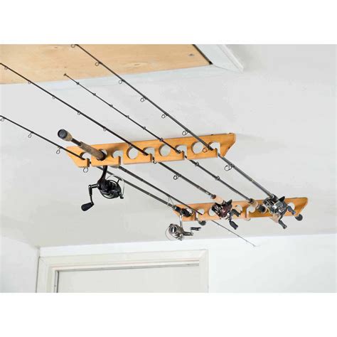 Old Cedar Outfitters Wooden Ceiling Horizontal Rod Rack, 9 Capacity - Walmart.com