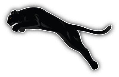 Black Panther Jumping Car Bumper Sticker Decal - "SIZES" | eBay