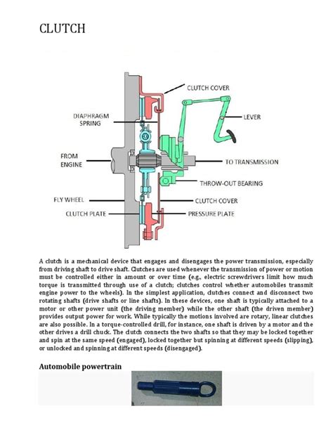 An In-Depth Look at the Purpose and Functioning of the Clutch in Automobiles | PDF | Clutch ...