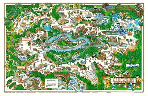 Carowinds Souvenir Map - Curtis Wright Maps