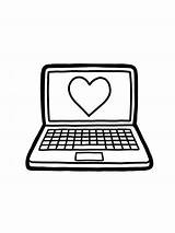 Laptop coloring Pages sketch template
