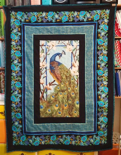 Peacock quilted wall hanging | Peacock quilt, Quilts, Panel quilts