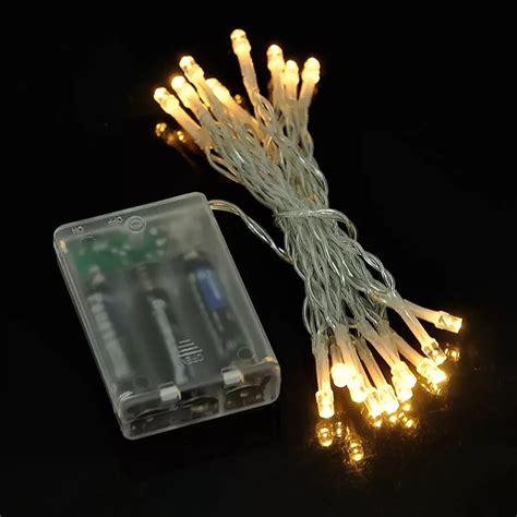 Golden Color Battery Operated Fairy Lights Still – Battery Operated 15 Feet Length Warm Color ...