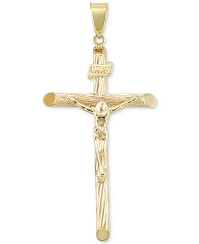 Crucifix Cross Pendant in 14k Gold - Necklaces - Jewelry & Watches - Macy's