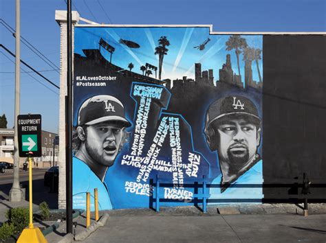 LA Dodgers Mural on Venice in Los Angeles