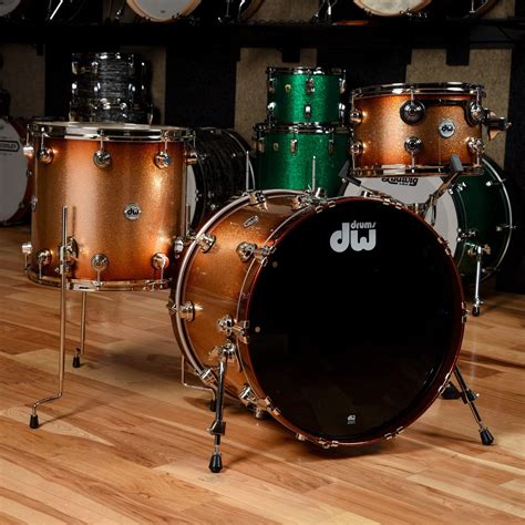 DW Collector's Series 13/16/22 3pc. Cherry/Mahogany Drum Kit Copper Gl ...