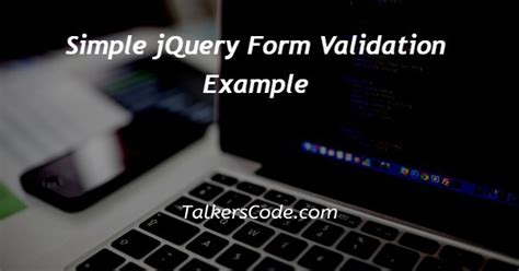 Simple jQuery Form Validation Example