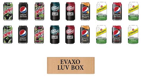 VARIETY ZERO SUGAR SOFT DRINKS 12oz , PACK OF 18 ,Mtn Dew Zero Sugar ...