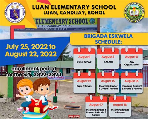 5x4 Luan Elementary School ENROLLMENT AND BRIGADA ESKWELA SCHEDULE