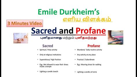 Sacred and Profane | Religion in Tamil | Emile Durkheim's Sacred and Profane | Belief and Rites ...