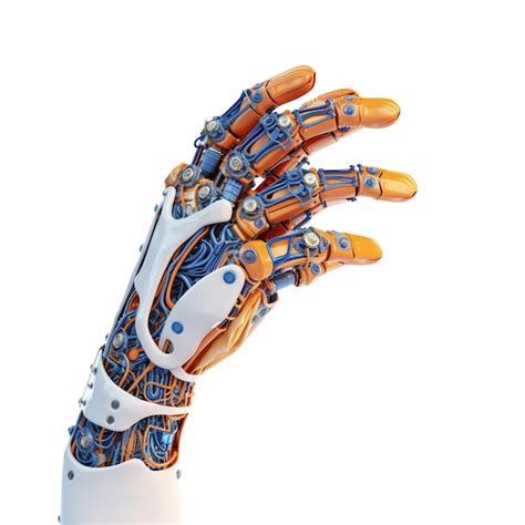 Premium AI Image | Robot hand isolated on background with Generative AI