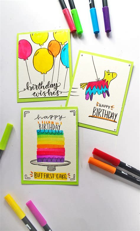 3 Birthday Cards You Can Make in Under 5 Minutes - Tombow USA Blog