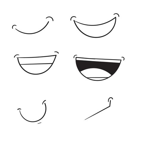 hand drawn doodle smile illustration cartoon art style vector 4567256 ...