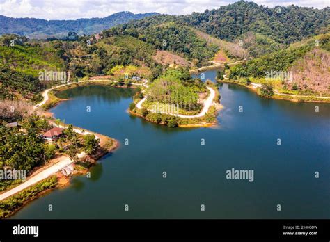 Orange Beach water tower pad in Hat Som Paen lake in Ranong, Thailand Stock Photo - Alamy