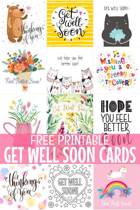 Free Printable Get Well Soon Cards - GiftGuru