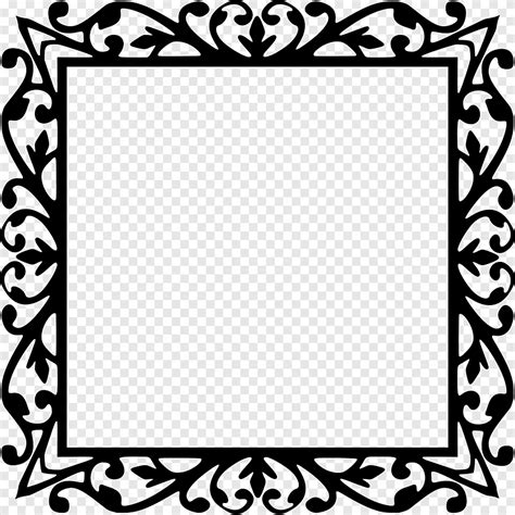 Descarga gratis | Marcos silueta dibujo, cenefa decorativa, cuadro, blanco png | PNGEgg