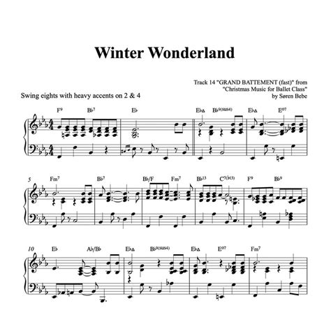 Winter Wonderland | Piano Jazz Arrangement | Sheet Music (PDF)