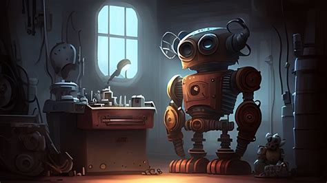 Robot Sci Fi Cartoon Background, Robot, Cartoon, Cartoon Robot Background Image And Wallpaper ...