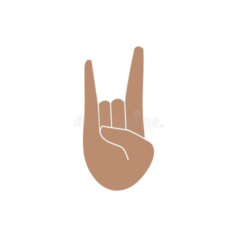 Hands Gesture Emoji, Sign Of The Horns, Rocker Symbol Stock Vector - Illustration of devil ...