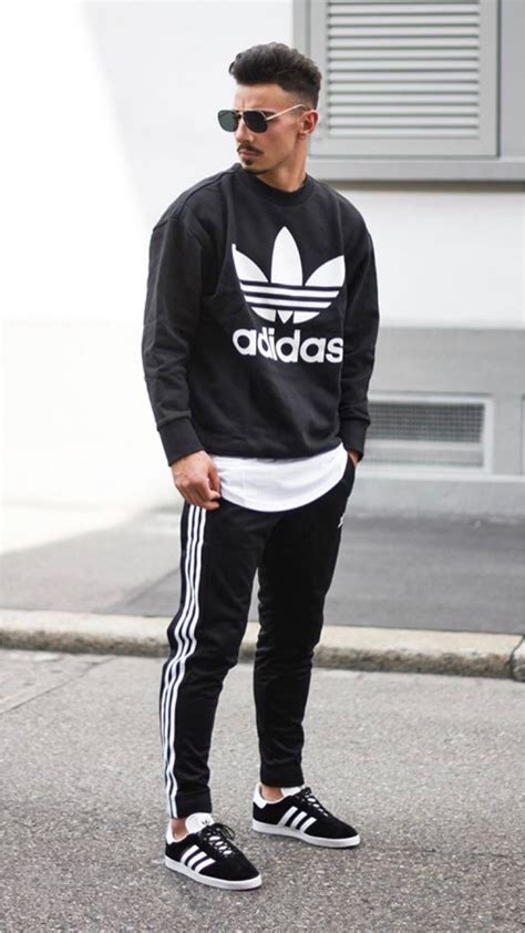 26 Casual street style outfits! | Adidas street style, Sports fashion men, Adidas outfit men