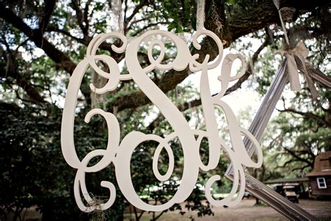 Laser-Cut Monogram Wedding Sign