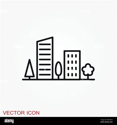 Urban vector icon, city symbol isolated on background Stock Vector Image & Art - Alamy