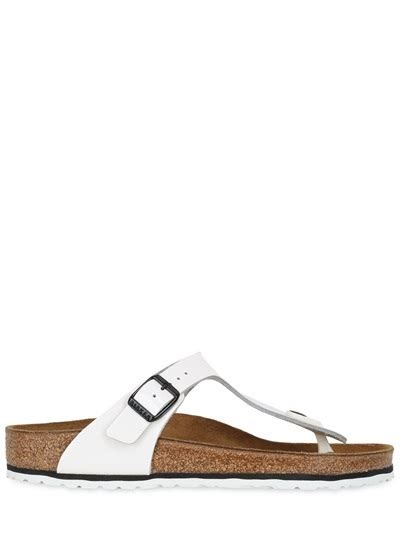 Birkenstock Gizeh Patent Leather Thong Sandals, $115 | LUISAVIAROMA ...