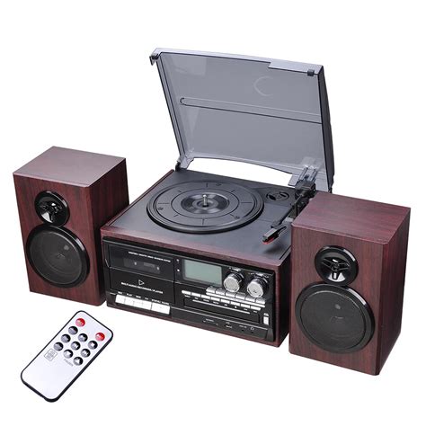 Yescom Bluetooth Record Player w/ 2 Speakers 3-Speed Stereo Turntable ...