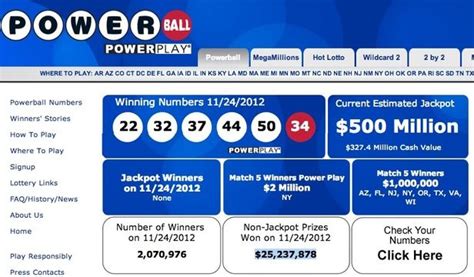 Missouri Powerball Payout Chart