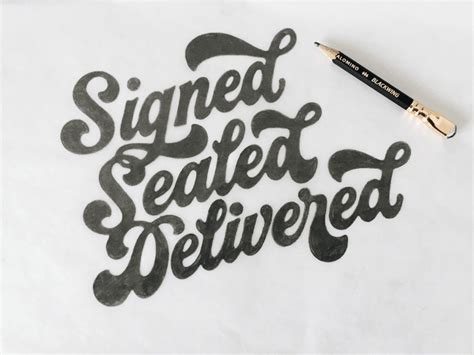 Signed Sealed Delivered Sketch by Drew Melton on Dribbble