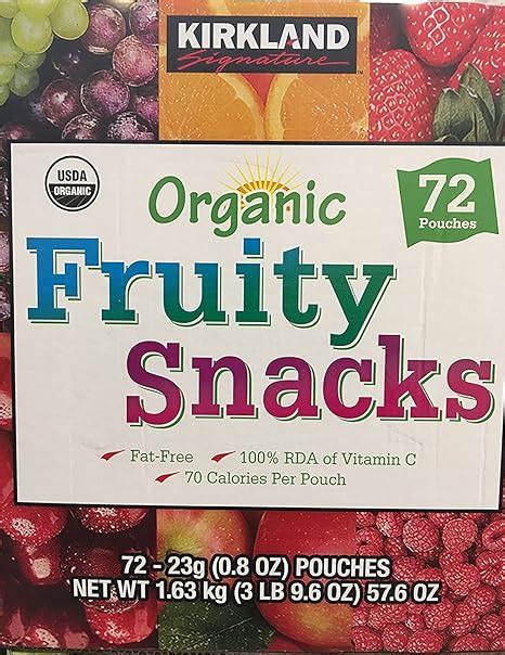 Amazon.com: Kirkland Signature/ Organic Fruit Snacks/ 720.8 Oz