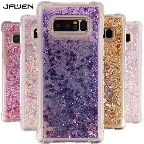 JFWEN For Samsung Galaxy Note 8 Case Luxury Glitter Liquid TPU ...