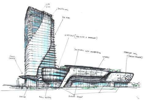 Image result for architectural sketches | Skyscraper architecture ...