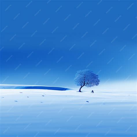 Premium AI Image | blue Minimalist wallpaper