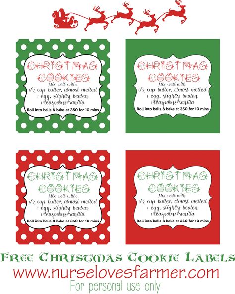 Christmas Cookies in a Jar | Recipe | Christmas printable labels