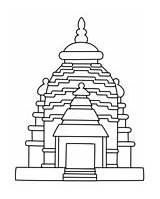 Hindu Temple Coloring Pages sketch template
