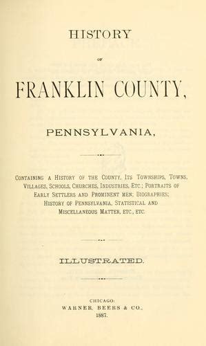 History of Franklin county, Pennsylvania | Open Library