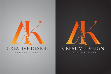 AK Logo Design Vector Illustration Graphic by deepak creative ...