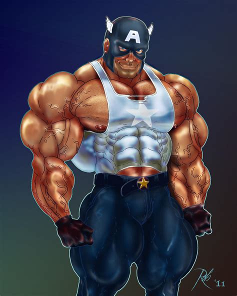 Buff Captain America by RobSaint on DeviantArt