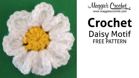 Daisy Motif Free Crochet Pattern - Right Handed - YouTube