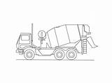 Cement Mixer Truck For Free coloring Page  Download Print Or Color sketch template