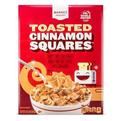 Toasted Cinnamon Squares Breakfast Cereal - 12.2oz - Market Pantry™ Reviews 2021