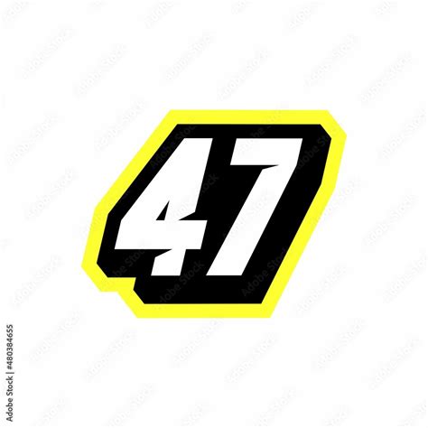 Racing number 47 logo design inspiration Stock Vector | Adobe Stock